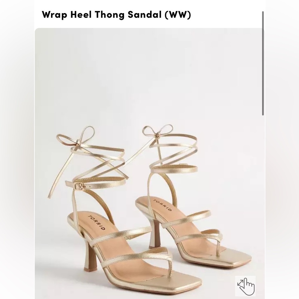 Torrid Gold Wrap Heel Sandal